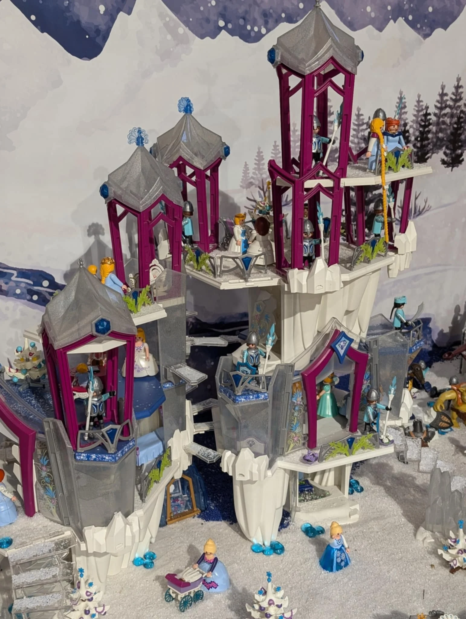 Exposition playmobil noel chateau glace