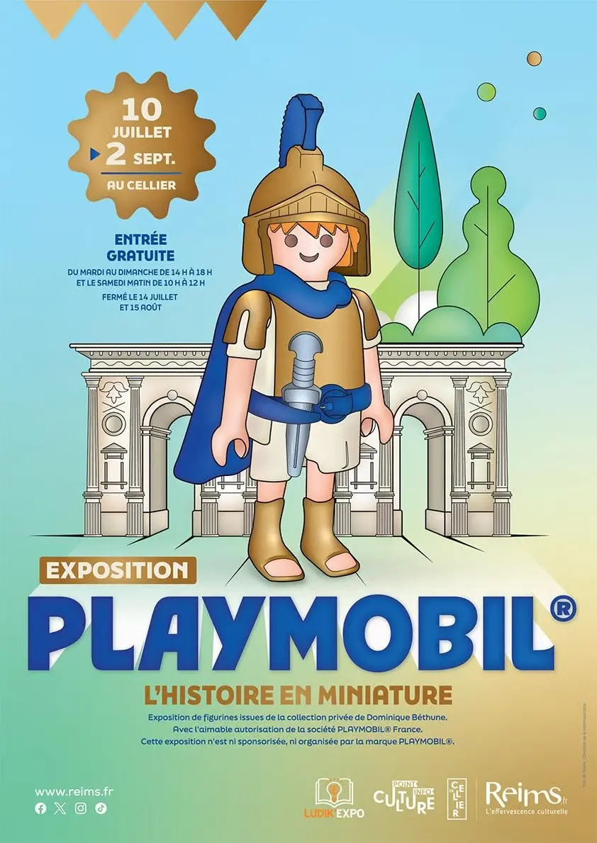 Affiche exposition playmobil reims dominique bethune